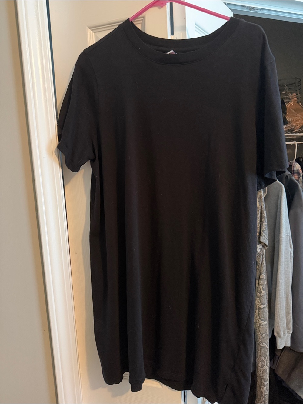 Old Navy Black Short Sleeve T-Shirt Dress